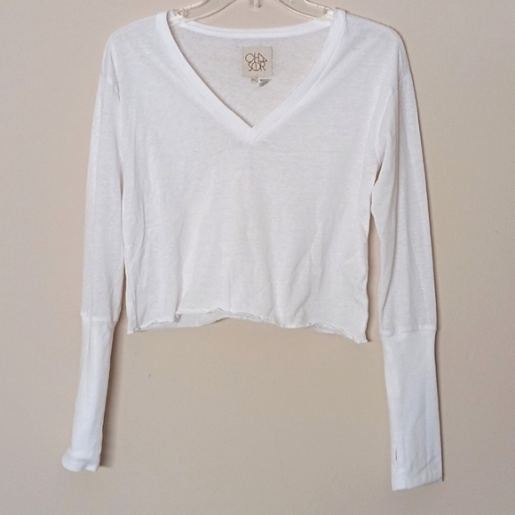 CHASER Crop Long Sleeve Tee,size XS - Picture 1 of 6